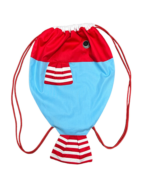 Gestreifte Flosse Kordelzug Fisch Tasche  Gestreifte Flosse Kordelzug Fisch Tasche